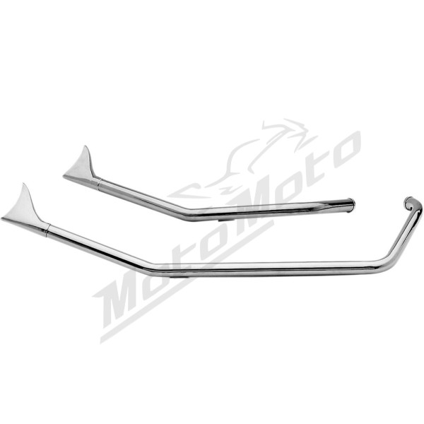 PAUGHCO 1-3/4" Upsweep Fishtail Drag Pipes Harley Davidson FLST / FLSTC / FLSTF / FLSTN 1340cc 85-99