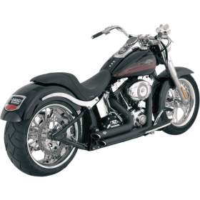 VANCE & HINES Shortshots Staggered Exhaust System Black Harley Davidson FXSTSI / FXSTB / FLSTN / FLSTC 1340-1800cc 86-11