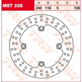 REAR BRAKE DISC MST338 HONDA CB / CBF 500-1000cc 2004-2024 1PC