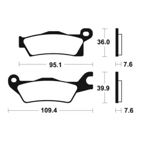 TECNIUM MX/ATV Sintered Metal Brake pads MO411 Can Am Outlander / Renegade / Commander 450/1000 10-21