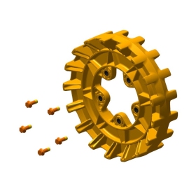 Camso Sprocket 17 teeth 4S, 5 bolt 3/8-16 x 1 1/4
