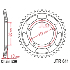 Rear sprocket JTR611