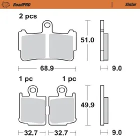 MOTO-MASTER Roadpro Front Brake Pads Honda VFR 1200F 10-16