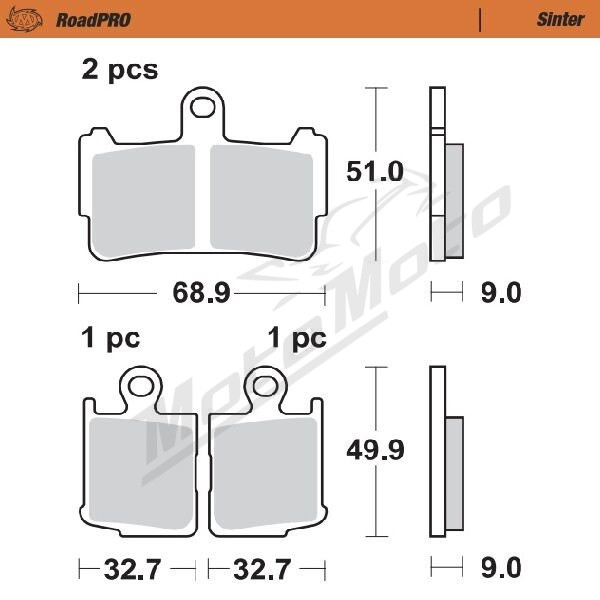 MOTO-MASTER Roadpro Front Brake Pads Honda VFR 1200F 10-16