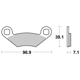 Sbs stabdžių trinkelės 642ATS Sintered POLARIS 