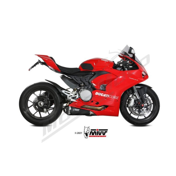 MIVV Delta Race Slip-On Muffler Black Stainless Steel Ducati Streetfighter / Panigale 955 20-24