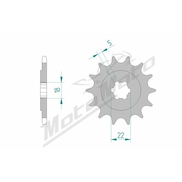 AFAM plieninė savaime išsivalanti priekinė žvaigždutė 24201 - 520 12-13 dantukų ​​​​​​​KAWASAKI KX 125cc 94-08