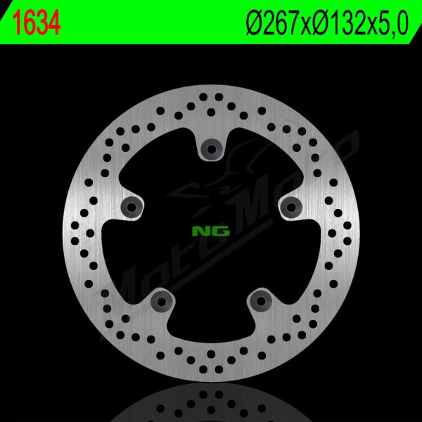 NG Priekinis fiksuotas stabdžių diskas 267X132X5.0mm MBK / Yamaha 125-400cc 04-18