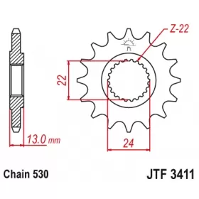 Front sprocket JTF3411