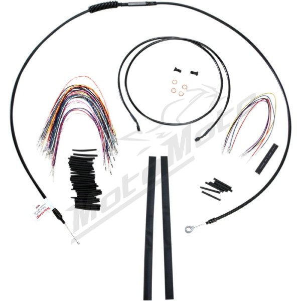 BURLY BRAND Ape Hangers handlebars Cables / Lines Extension Kit Harley Davidson 1584-1690cc 2008-2013