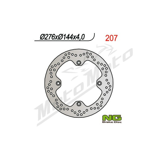 NG BRAKES Front Fixed Brake Disc 276mm Honda XRV 750cc 90-02