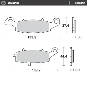 MOTO-MASTER Ceramic Front Brake Pads Kawasaki / Suzuki 125-1700 95-26