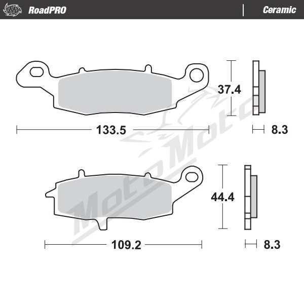 MOTO-MASTER Ceramic Front Brake Pads Kawasaki / Suzuki 125-1700 95-26