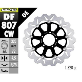 GALFER Front brake disc Ducati Hypermotard / Monster / Diavel / Multistrada 796-1260 10-19