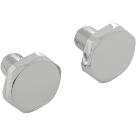 DRAG SPECIALTIES Chrome Fork Tube Plugs and Caps Harley Davidson FLH / FLHC / FLHR 1340-1800cc 77-17