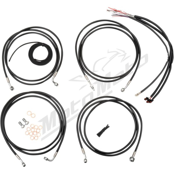 LA CHOPPERS Ape Hangers vairo / sankabos / stabdžių trosų / lynų prailginimo kompl. Harley Davidson 1690-1800 14-16