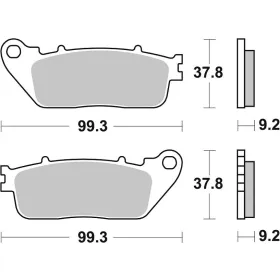 SBS LS Street Excel 862LS Sintered Rear Brake Pads Honda CB / VFR 800-1200cc 08-20