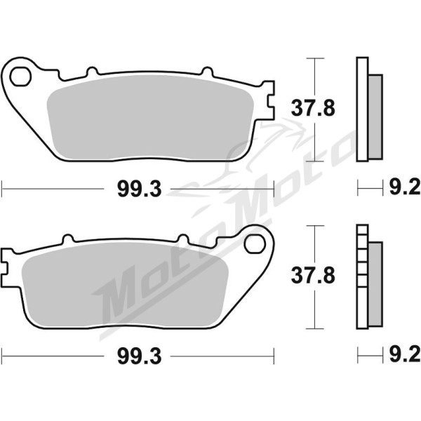 SBS LS Street Excel 862LS Sintered Rear Brake Pads Honda CB / VFR 800-1200cc 08-20
