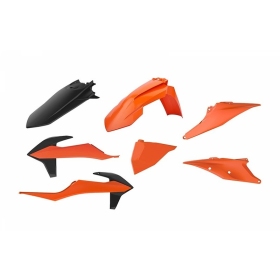 Polisport plastikų komplektas KTM EXC, EXC-F 150/500cc (2020-2023) Oranžinė / Juoda