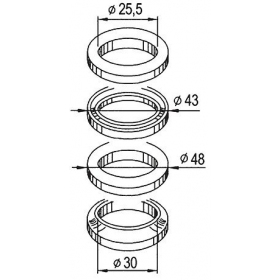 Fork bearing set BUZZETTI PEUGEOT VIVACITY / KISBEE / SPEEDFIGHT (from 2008y)