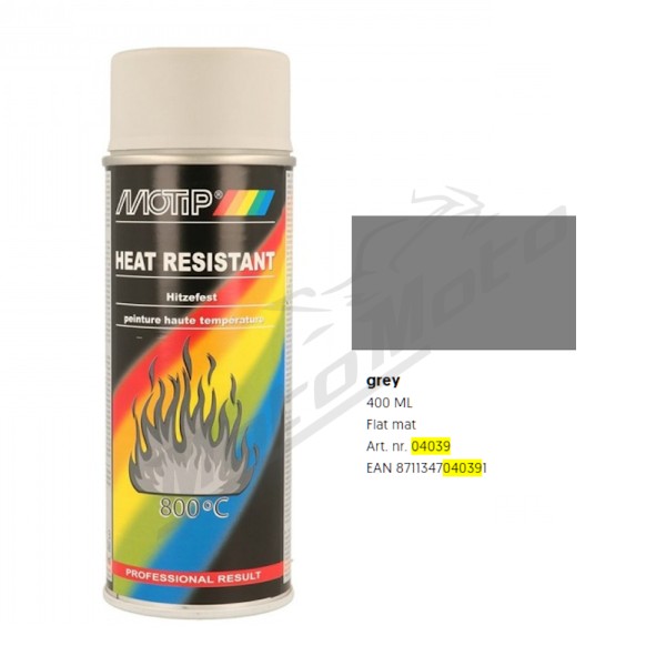 MOTIP Heat Resistant Paint 800°C 400ml 04039 grey