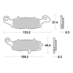 Sbs stabdžių trinkelės 705HF keraminės KAWASAKI / SUZUKI