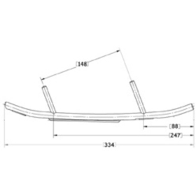 Sno-X slidžių montavimo dalis Lynx / Ski Doo 300-1000 06-22