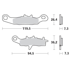 MOTO-MASTER Racing Brake Pads Offroad Husqvarna / Kawasaki / Suzuki 85-100 97-24