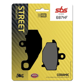 SBS HF Street 687HF Ceramic Organic Brake Pads Kawasaki ER-6F/N / EX / GPZ / KLE / Ninja / Z / ZR / ZX-R / ZZR 400-1100cc 93-24