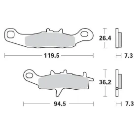 MOTO-MASTER Racing Brake Pads Offroad Husqvarna / Kawasaki / Suzuki 85-100 97-24