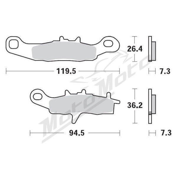 MOTO-MASTER Racing Brake Pads Offroad Husqvarna / Kawasaki / Suzuki 85-100 97-24