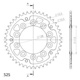 Supersprox Stealth Rear sprocket Gold 44t