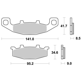 Sbs stabdžių trinkelės 597HS Sintered KAWASAKI / SUZUKI