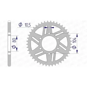 AFAM aliumininė galinė žvaigždė 17606 520 KAWASAKI NINJA/Z/ZXR 1990-2022