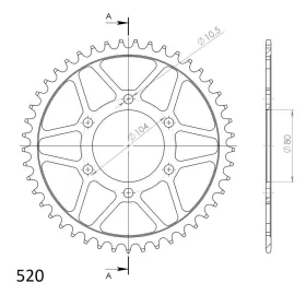 Supersprox Rear sprocket 478.45 43T Kawasaki Z800 / ZXR400 88-19