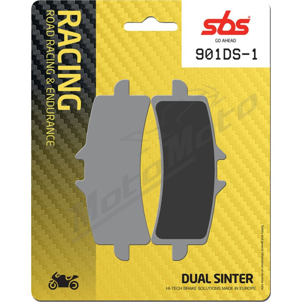 SBS DS Racing Dual Sintered Brake Pads Aprilia / Benelli / BMW / Can AM / Ducati / Harley Davidson / Indian / Kawasaki / KTM / Livewire / Moto Guzzi / Triumph 660-1977cc 14->