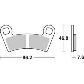 Sbs stabdžių trinkelės 898SI Sintered Offroad POLARIS OUTLAW / RANGER / RZR 