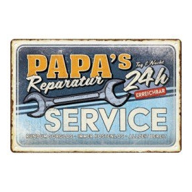 TIN SIGN 20x30 PAPAS SERVICE 24H