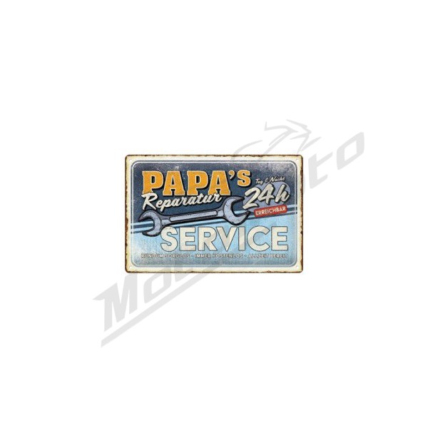 TIN SIGN 20x30 PAPAS SERVICE 24H