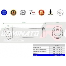 Exhausts silincers Dominator GP2 DUCATI MONSTER 800 1996-2005