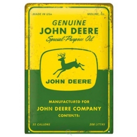 Metal tin sign JOHN DEERE 20x30