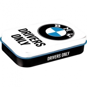 Mėtinių saldainių dėžutė BMW DRIVES ONLY 95x60x22mm