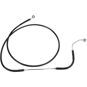 DRAG SPECIALTIES Extended Length Black Vinyl Brake Line Kit Harley Davidson FLHR / FLHRC / FLHRSE5 / FLHT / FLHTC 1584-1800cc 09-13