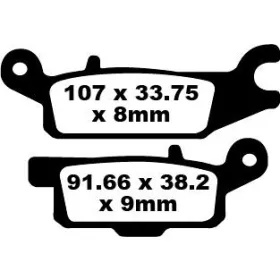EBC TT Sport Carbon Fusion stabdžių trinkelės YAMAHA YFM 550-700 07-25