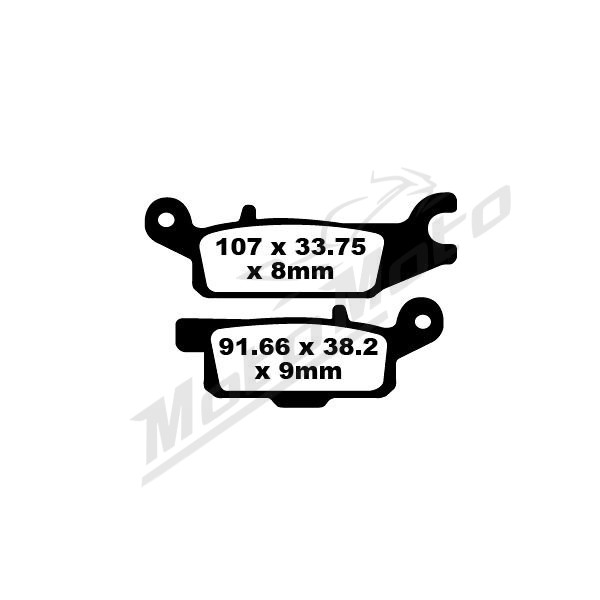 EBC TT Sport Carbon Fusion Brake Pads YAMAHA YFM 550-700 07-25