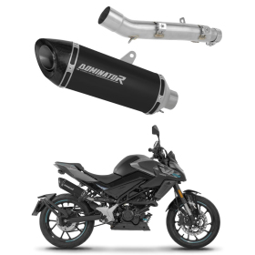 Dominator Exhaust Silencer Muffler HP8 BLACK + dB killer CF MOTO 125 NK 25-26