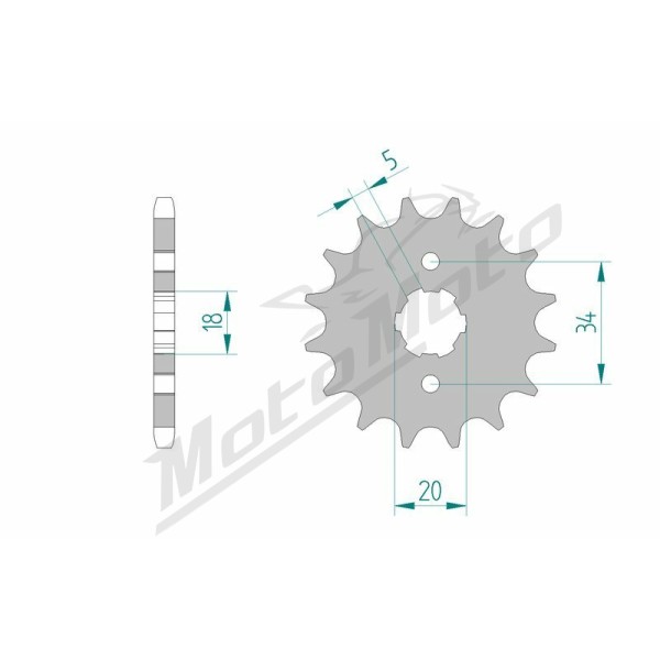 AFAM Steel Standard Front Sprocket 26200 - 428 14-17 teeth KYMCO / HONDA 125cc 97-15