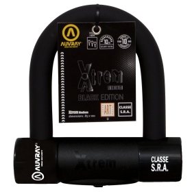 U-SHAPED PADLOCK AUVRAY Xtrem Black Edition 85x100mm