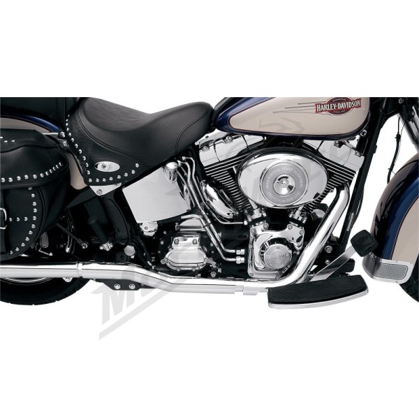 BASSANI XHAUST Power Curve True-Dual Crossover Header Pipes Harley Davidson 1340-1450cc 1986-2006