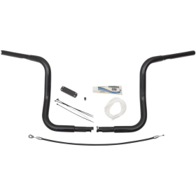 FAT BAGGERS INC. Round Top Handlebar Kit Black 91.5x30.5cm Harley Davidson FLHT / FLHTC / FLHX / FLHXXX 1584-1690 08-13 
